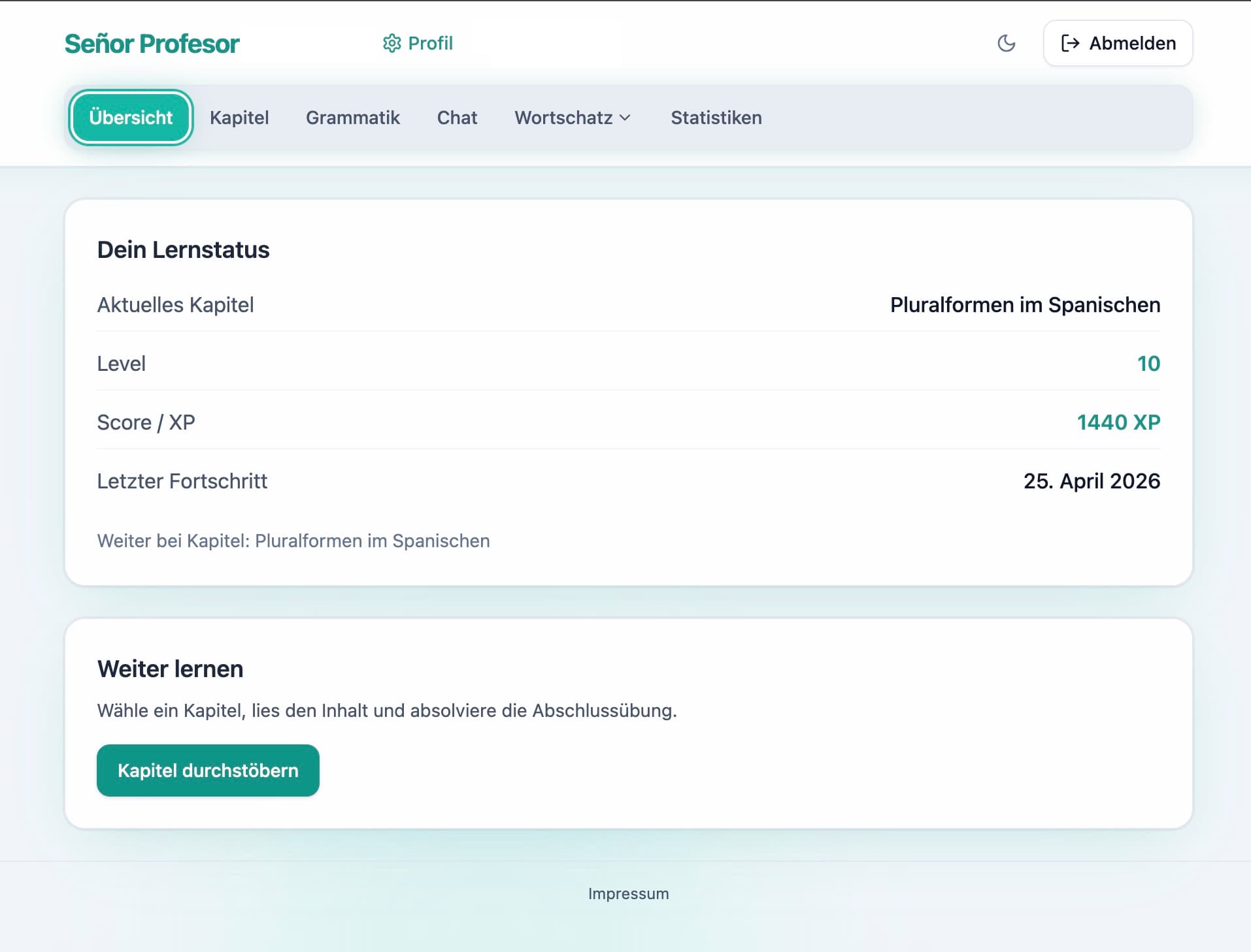 SpanischApp - Señor Profesor