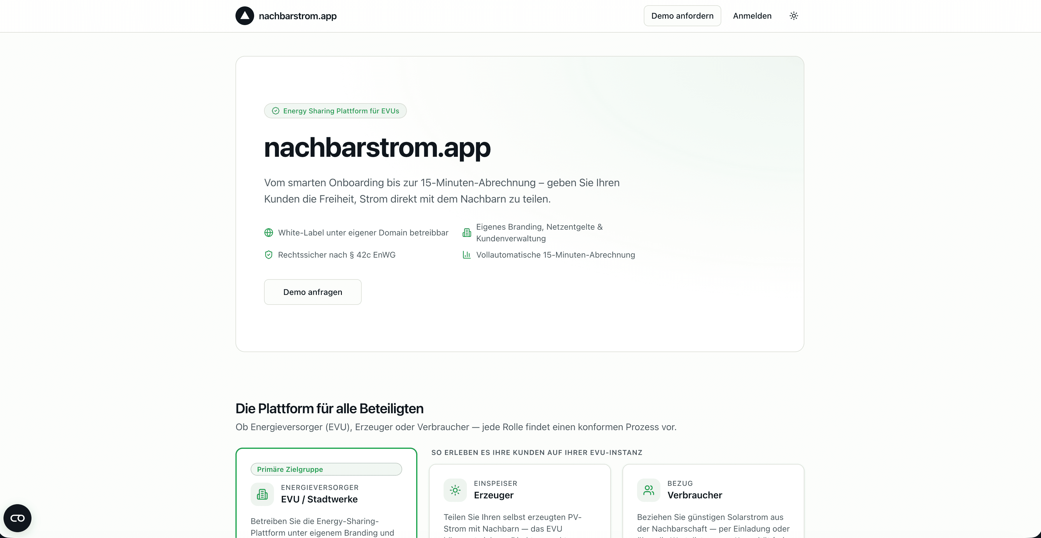 nachbarstrom.app - Energy Sharing SAAS Plattform